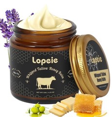 Lopie Whipped Tallow Honey Balm 4.23 oz (120g) Grass Fed Beef Tallow Moisturizer