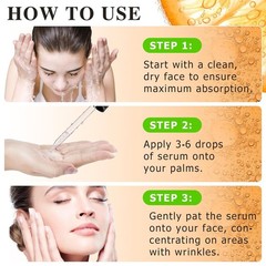 Vitamin C Serum Face Brightening Hyaluronic Acid Dark Spot Glow 60ml 2 Pack