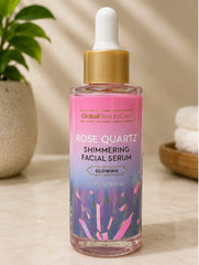 Global Beauty Care Rose Quartz Shimmering Facial Serum Glowing 1.7 fl oz