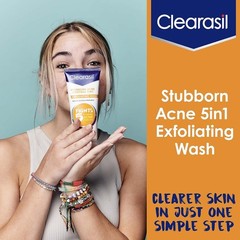 Clearasil Stubborn Acne Control 5in1 Exfoliating Wash, Maximum Strenght with 2%
