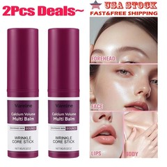 2pcs Calcium Volume Multi Balm Wrinkle Core Stick Collagen Moisturing Stick 9g