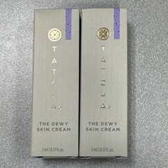 Lot Of 2 TATCHA The Dewy Skin Cream Mini Trial Travel Size .17 oz / 5ml Each