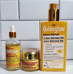 3 in 1 Golden Glow Skin Intensive Body Lotion 500ml, Face Cream & Serum