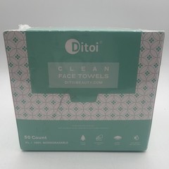 Face Towels, 10&Prime;×12&Prime; Disposable Towel, 50 Count (Pack of 1), White
