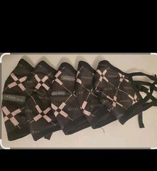 New Mary Kay Cloth Face Mask lot of 5 Black and Pink cotton polyester spandex
