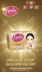 Fem Fairness Naturals Gold Skin Bleach For Glowing Skin Brightening 40 gm