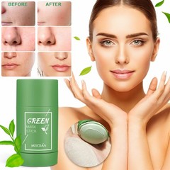 Green Tea Clay Cleansing Mask Stick Facial Blackhead Acne Remover Deep Purifying