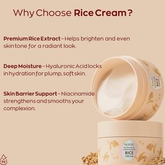 Korean SOQU Rice Face Cream 2.48oz Moisturizing & Brightening New Boxed