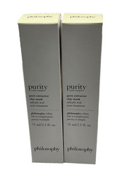 (2)Philosophy Purity Made Simple Pore Extractor Exfoliating Clay Mask 2.5 oz New