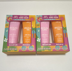 2 Pack Spa Luxury Brazilian Sol & Flora Hand Cream Gift Set Limited Edition