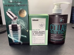Skin Care Bundle-Anti-Aging Collagen & Peptides, Serum & Cream Bundle NIB