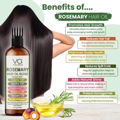 Blend Of Pure Rosemary Oil For Hair Growth With Castor, 6 Fl Oz (Pack of 1)
