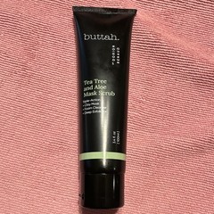buttah. Tea Tree & Aloe Multi-Action Mask Scrub, Clay/Foam Cleanser 3.4 oz