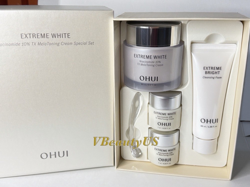 O HUI Extreme White Niacinamide 10% TX Mela Toning Cream Special Set 4pcs