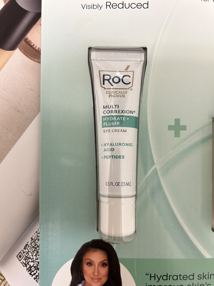 RoC MULTI CORREXION Hydrate + Plump Eye Cream Peptides Hyaluronic Acid 0.5 oz