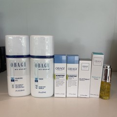 OBAGI NU-DERM FOAMING GEL 2oz & TONER 2oz + 5 mini travel size