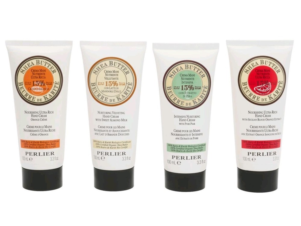 Perlier 4-Piece Shea Butter Hand Cream 3.3 Fl oz Each Collection Sealed New
