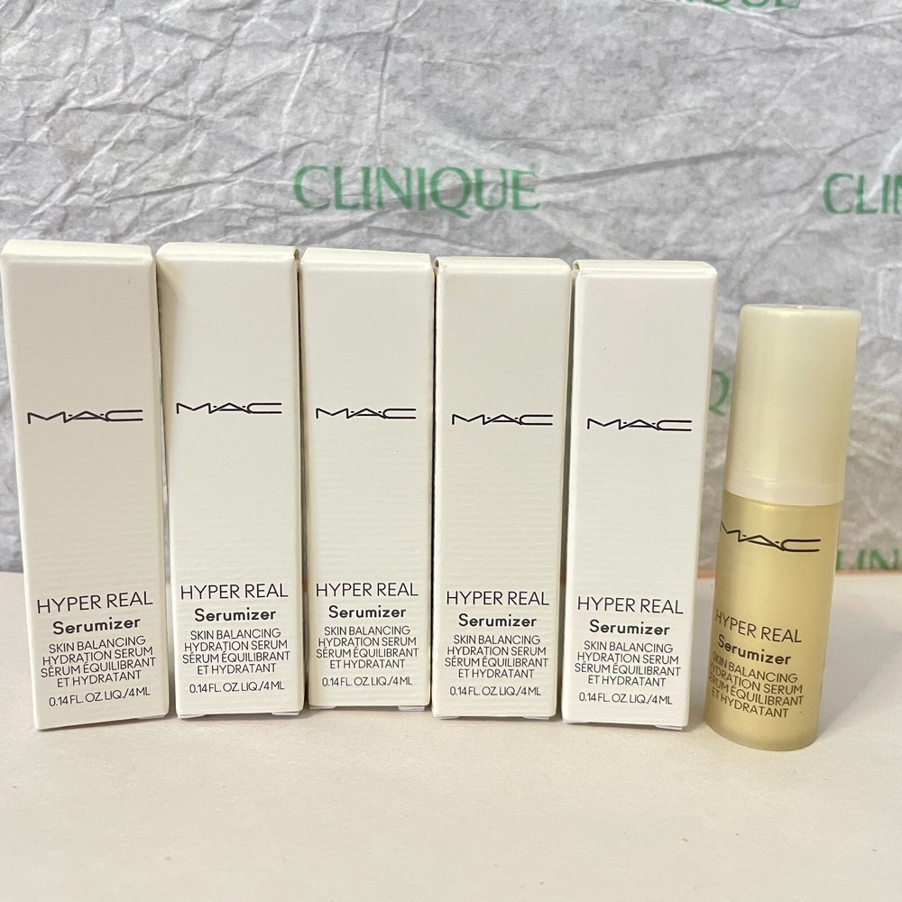 Lot of 5 MAC Hyper Real Serumizer Skin Balancing Hydration Serum 0.14oz Each NIB