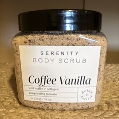 Serenity Coffee Vanilla Collagen Body Scrub 19 oz Invigorating Full Body