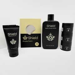 Shield Acne System For Men Lotion Body Wash Pimple Patches NEW SEALED