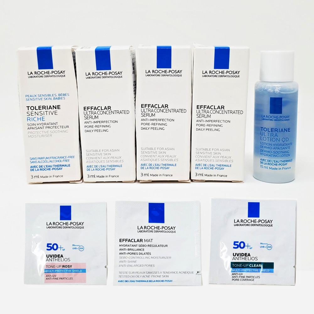 La Roche-Posay 8pc Skincare Set – Japan Import – Serums + SPF | Exp 09/2025 | NE