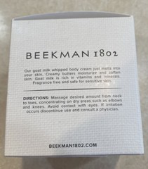 Beekman 1802 Pure Goat Milk Whipped Body Cream Fragrance Free 8 fl oz USA NEW
