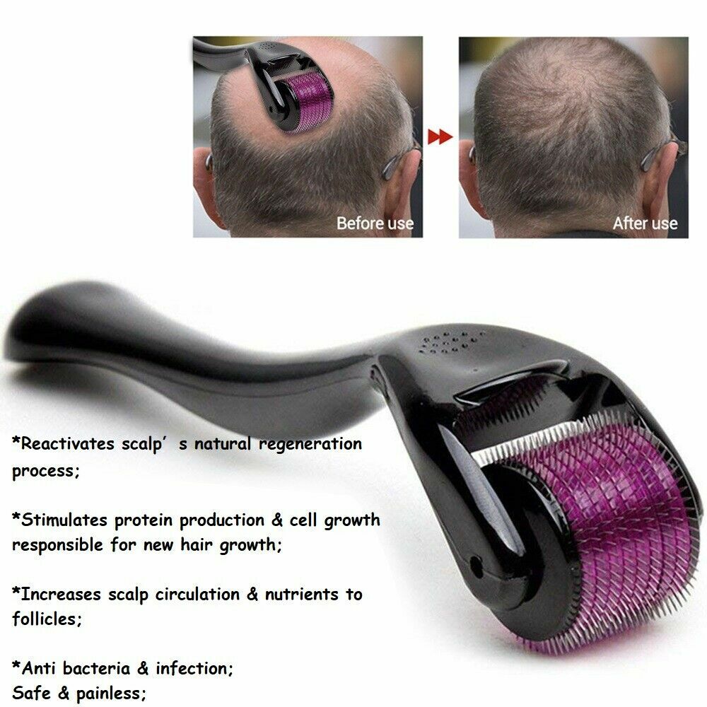 0.5mm Derma Roller Hair Beard Regrowth & Skin Rejuvena 540 Titanium Micro Needle