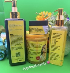 Yellow Sisi Lotion Soap Oil & Face Cream 4pcs Set W/ Carrot Oil & Vit C SPF50 💯