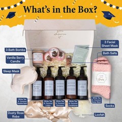 INFUSÉ 17-Piece Spa Gift Box for Women | Includes Eye 17 Pieces, multicolor