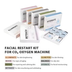 Facial SPA CO2 Bubble Oxygen Beauty Machines & Skin Bright Gel Exfoliat Pods Kit