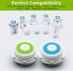 6-Pack Deep Pore & Acne Brush Facial Brush Head for Clarisonic Mia 1, 2, 3