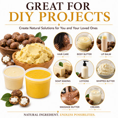 African Shea Butter 16 oz. Yellow Raw Shea Butter Bulk Natural Organic Unrefined