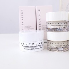 NEW Chantecaille Luxury Skincare Sample Lot 3 Cosmetic Bags 12 Neck Cream