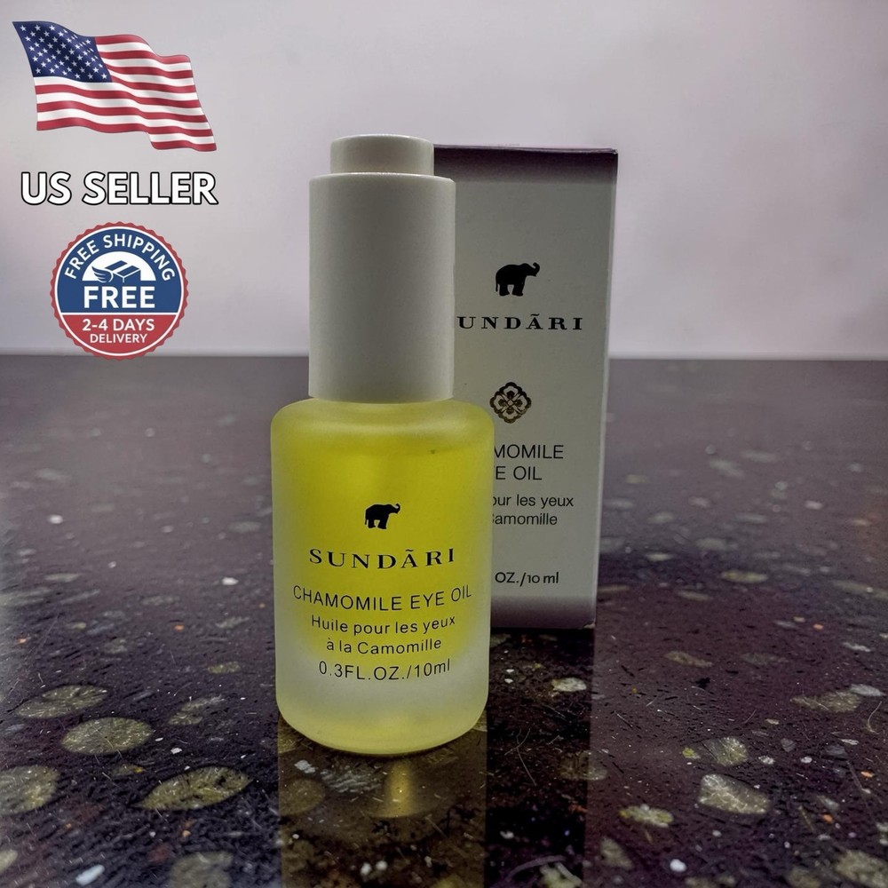 SUNDARI Chamomile Eye Oil 10mL | Soothing, Hydrating, Dark Circles Puffiness