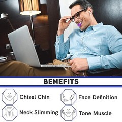 6Pack Jawline Exerciser Mouth Exercise Fitness Ball Neck Face Jaw Trainer Toning