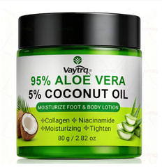 2 Pack Aloe Vera Coconut Moisturizing Cream Collagen Hyaluronic Acid 80g