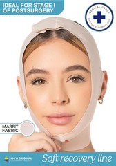 Sonryse MAC32VE Post Surgery Chin Lift After Medium, Open-ear Strap – Beige