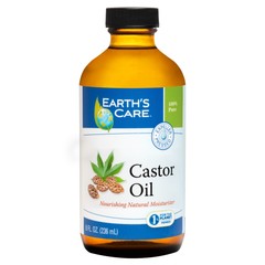 Earth&rsquo;s Care Pure Expeller Pressed Castor Oil For Hair, Skin and Eyebrows, 8 oz