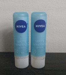 2 Pack NIVEA Mint & Minerals Refreshing Lip Care 0.17 oz Shea Peppermint
