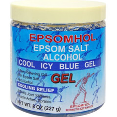 EPSOMHOLS, EPSOM SALT ALCOHOL [COOL ICY] BLUE GEL, 8 OZ (1 PC)