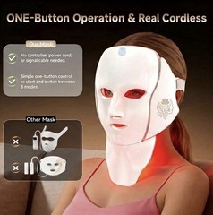 LANEGA- Red Light Therapy Mask for Face and Neck, Cordless LED Facial Mask