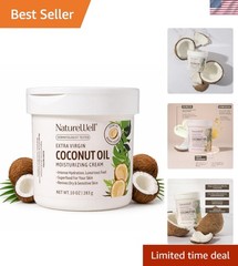 Spa Quality Coconut Oil Lotion – Multi-Use Cream for Face, Body & Hands 10 Oz