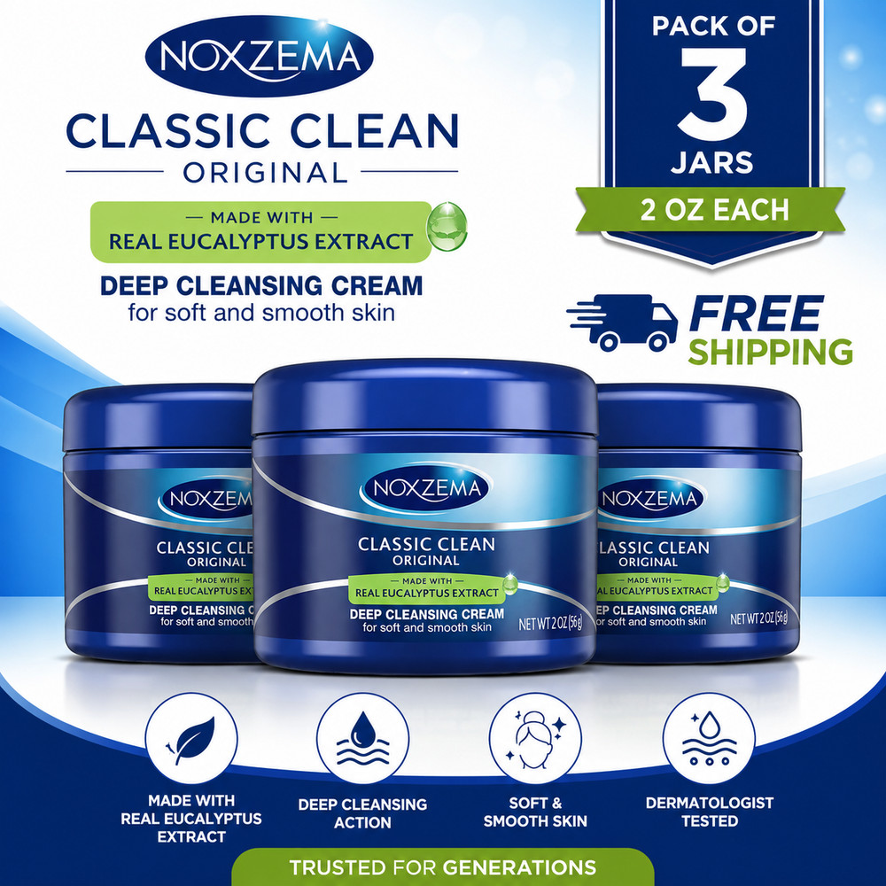 3 Pack – Noxzema Original Classic Clean Deep Cleansing Cream, 2 Oz ( 56g )