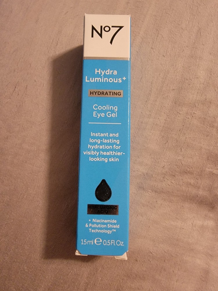 No7 HydraLuminous Hydrating Cooling Eye Gel, Fragrance-Free, 0.5 fl oz