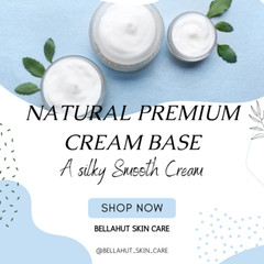 4 OZ -NATURAL PREMIUM CREAM BASE w/ JOJOBA, SHEA BUTTER, HA, SQUALANE, VITAMIN E