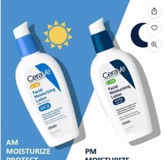 CeraVe Day & Night Face Lotion Skin Care Set | Contains AM And PM Moisturizer
