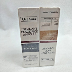 OceAura Black Rice & Rice Exfoliant Ampoule 2 Pack Exp 8/2028 New