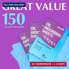 High-Performance Oil Absorbing Sheets for Face – 3 pack (150 sheets) – Makeup Fr