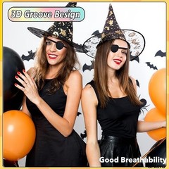 2-Piece Reusable 3D Adjustable Eye Patch Set for Adults – Comfort in Black