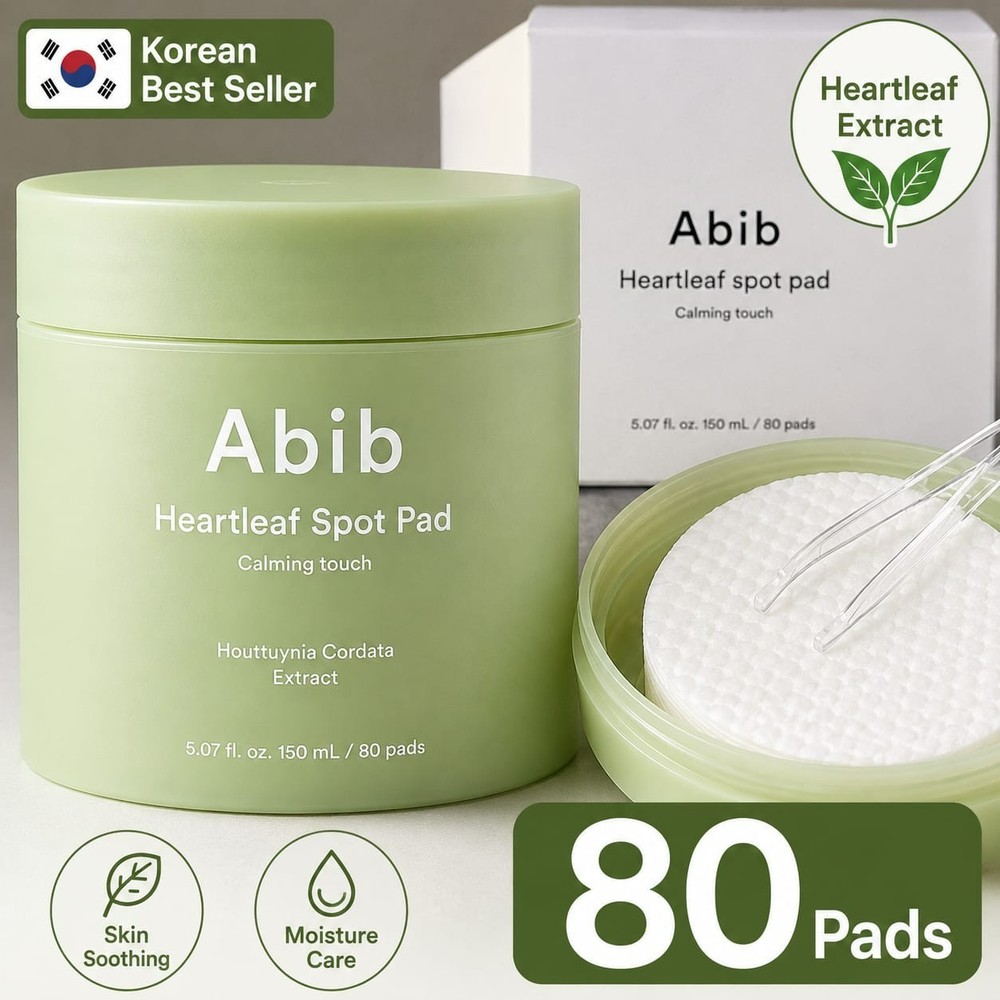 Abib Heartleaf Spot Pad 150ml 80 Pads Moisture Toner Pad Korean Skincare